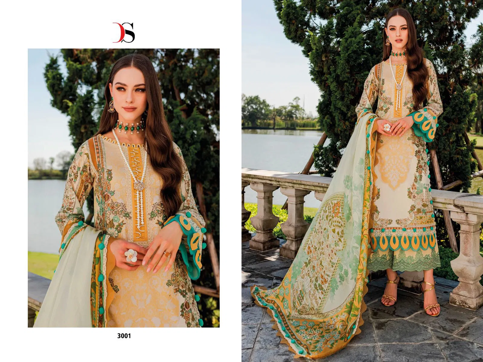 Deepsy Firdous Solitaire 3 Wholesale Cotton Pakistani Suits